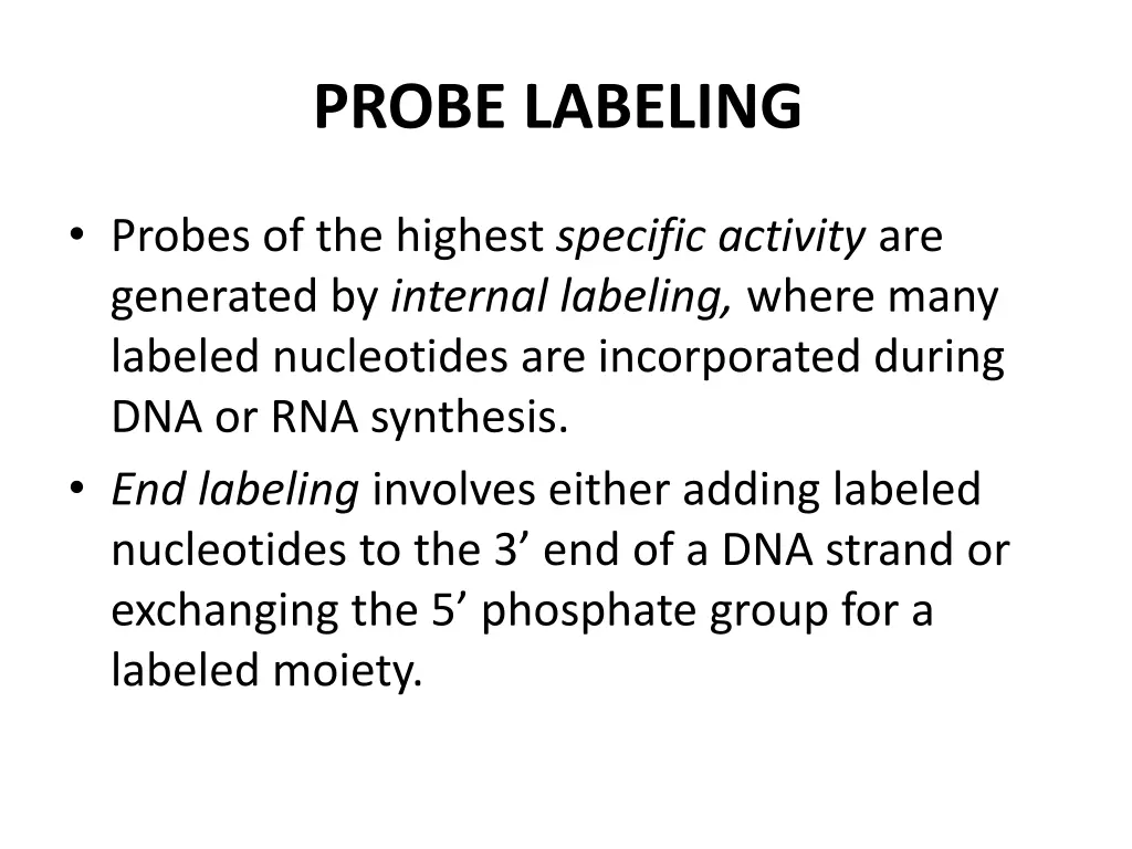 probe labeling