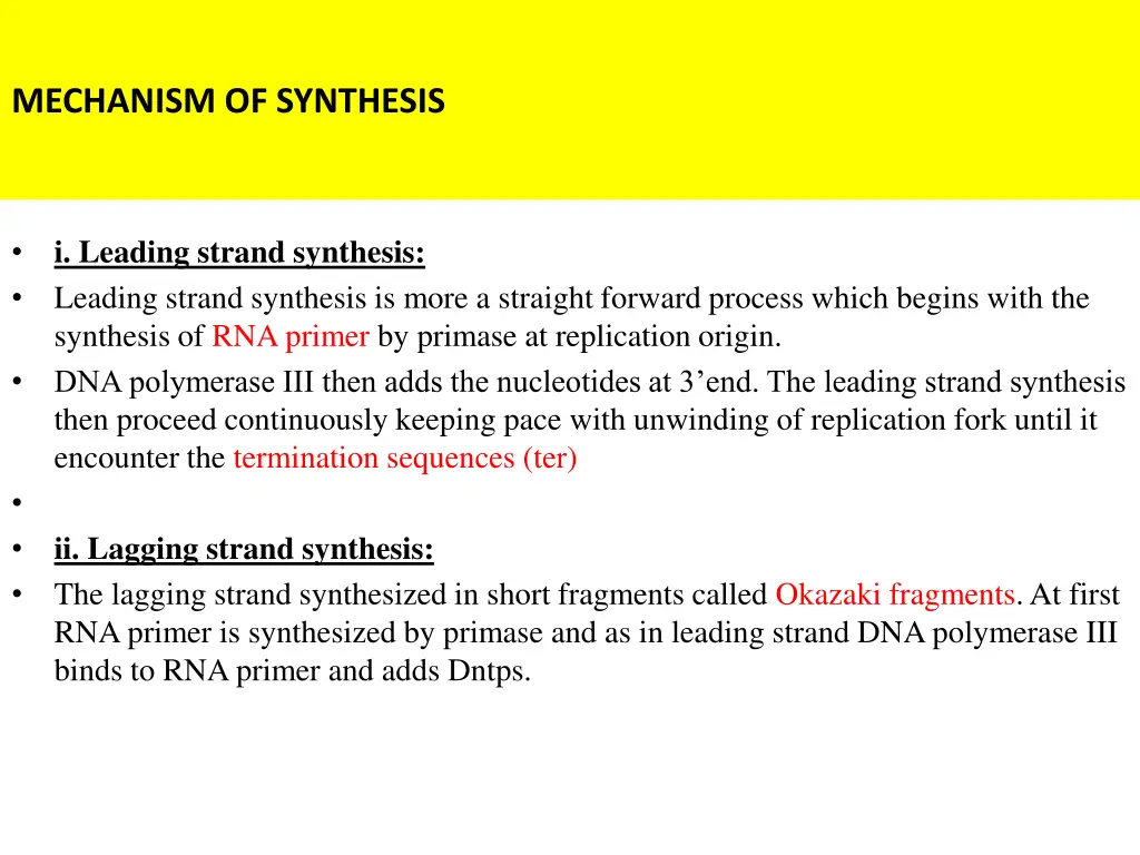 mechanism of synthesis