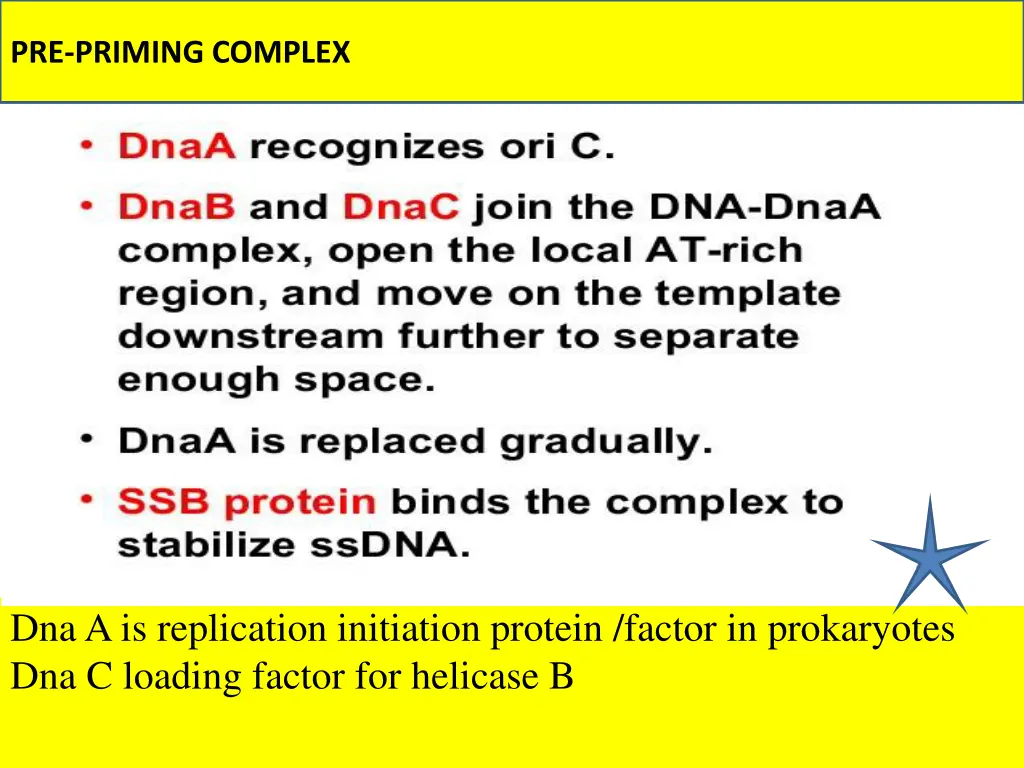 pre priming complex