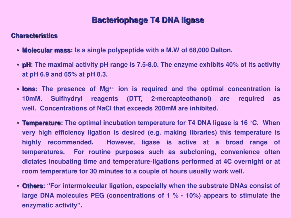 bacteriophage t4 dna ligase