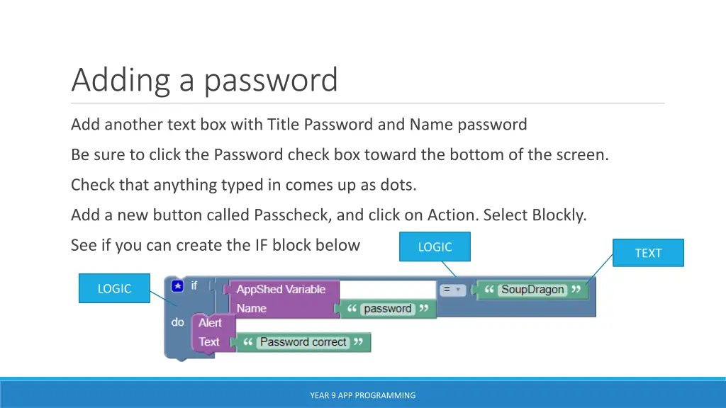 adding a password