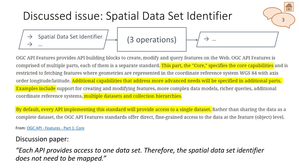 discussed issue spatial data set identifier