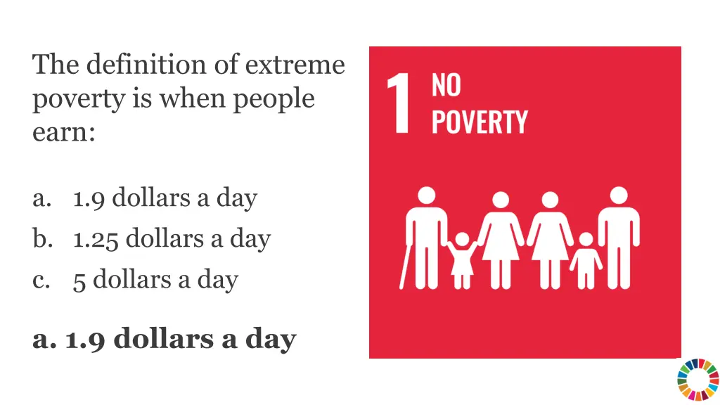 the definition of extreme poverty is when people