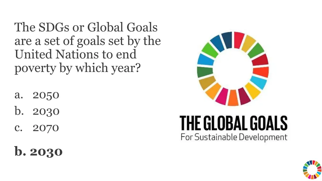 the sdgs or global goals are a set of goals