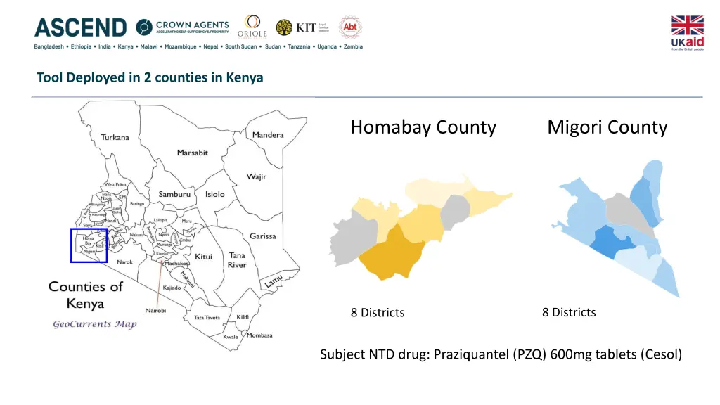 tool deployed in 2 counties in kenya