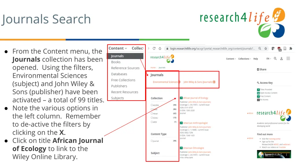 journals search