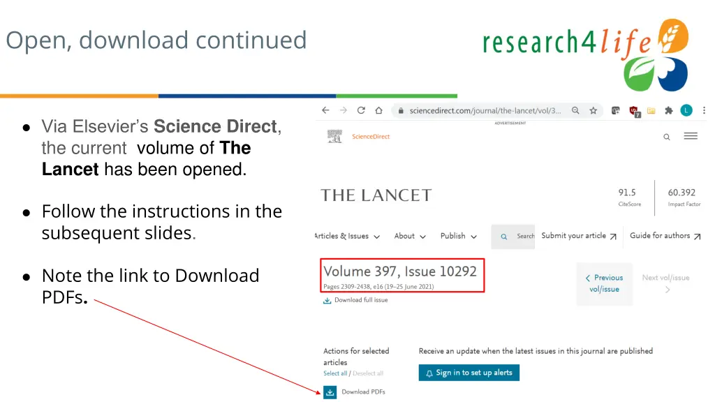 open download continued