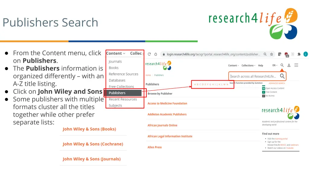 publishers search