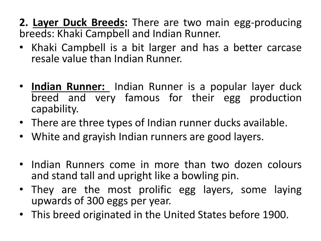 2 layer duck breeds there are two main