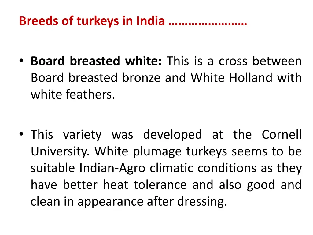 breeds of turkeys in india