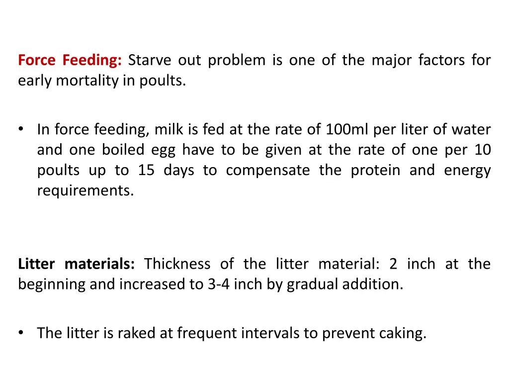 force feeding starve out problem