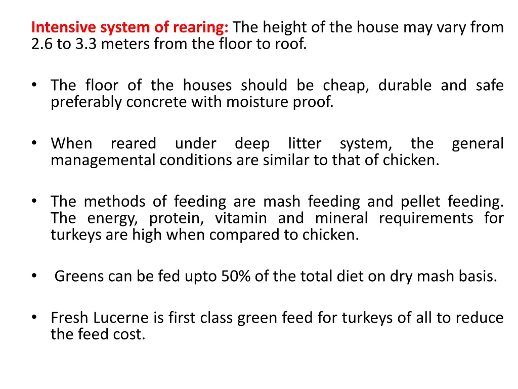 intensive system of rearing the height