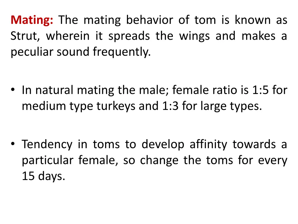 mating the mating behavior of tom is known