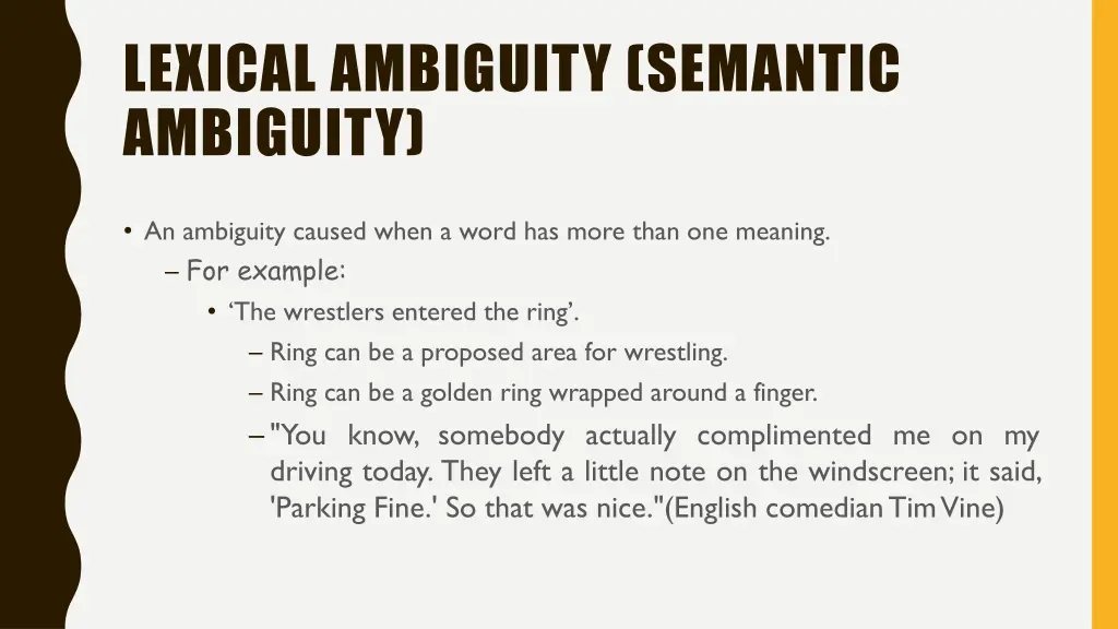 lexical ambiguity semantic ambiguity