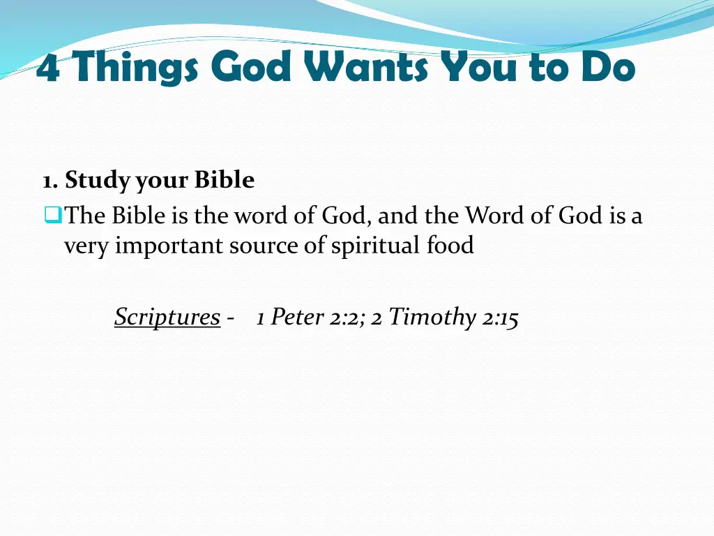 4 things god wants you to do