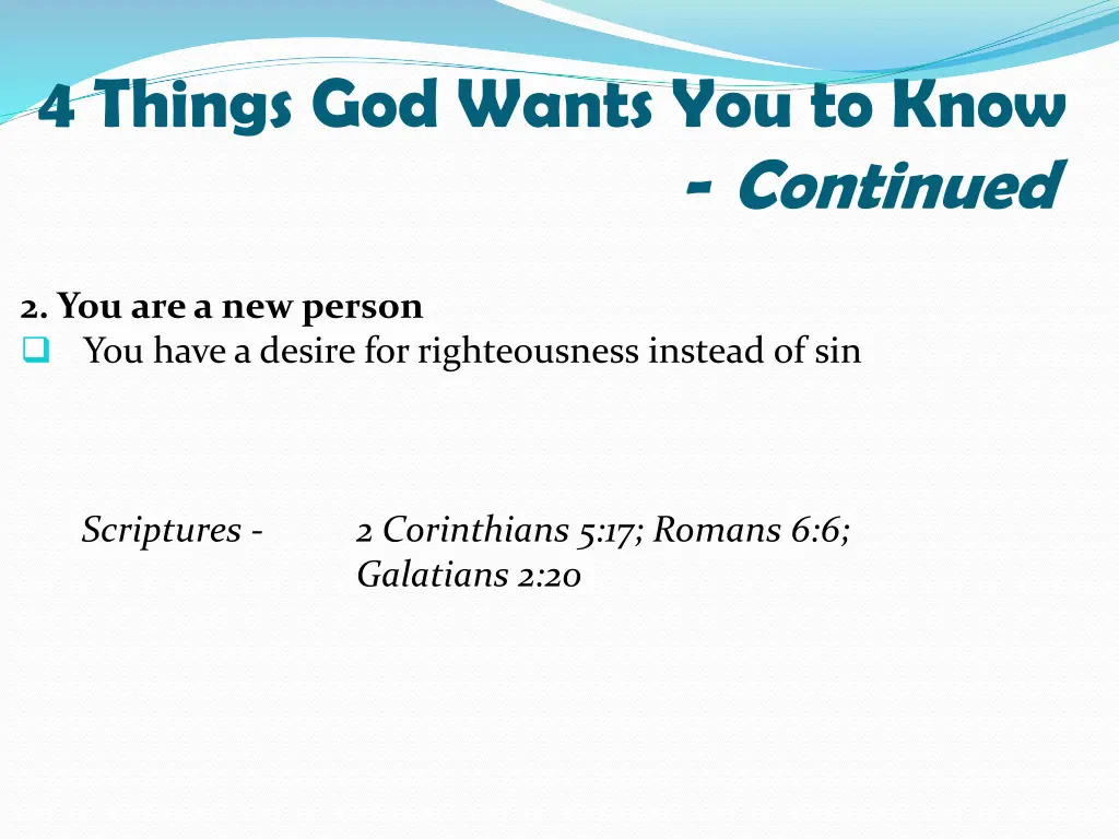 4 things god wants you to know 1