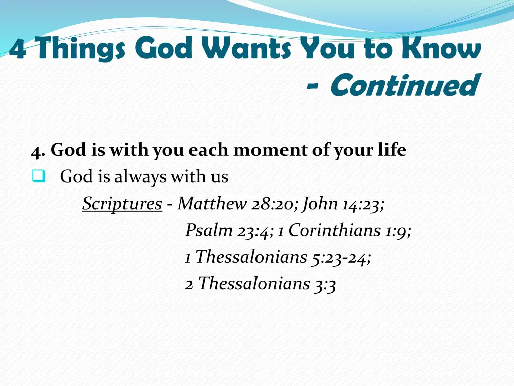 4 things god wants you to know 3