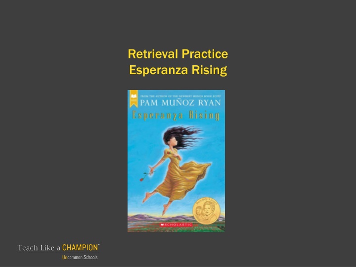 retrieval practice esperanza rising