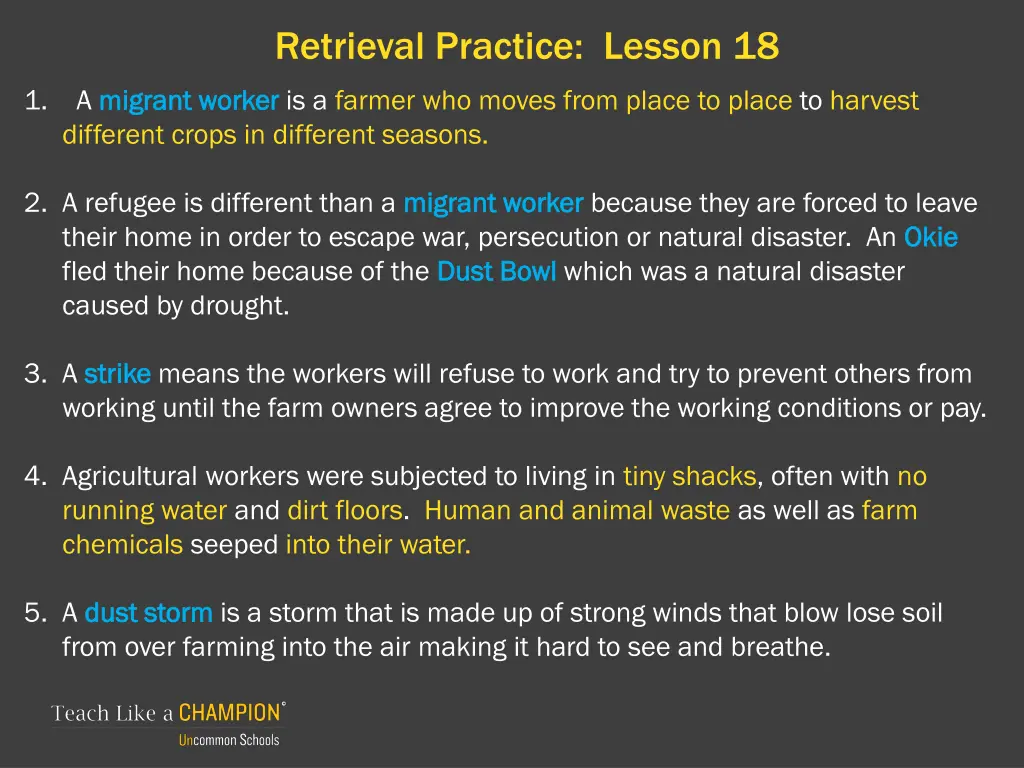 retrieval practice lesson 18 1