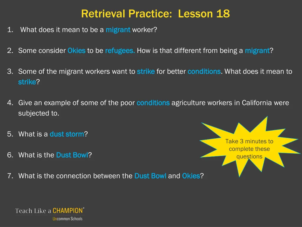 retrieval practice lesson 18