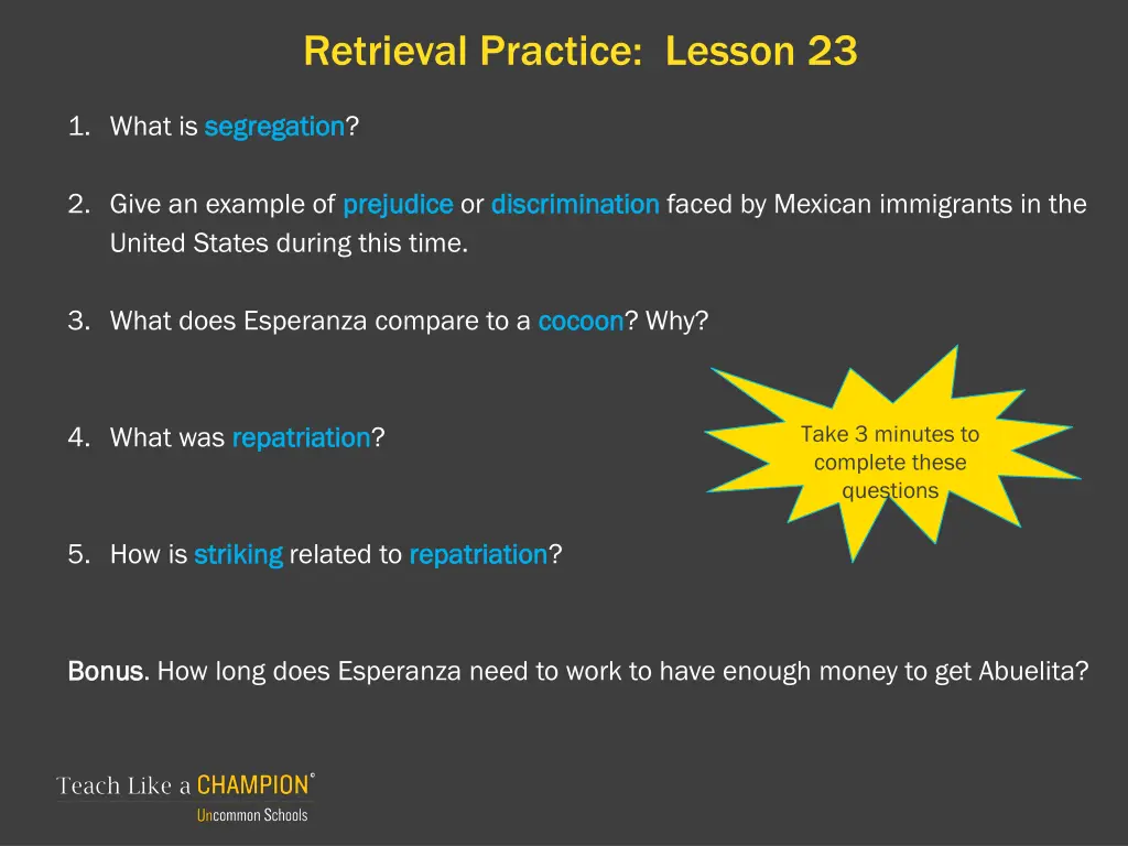 retrieval practice lesson 23