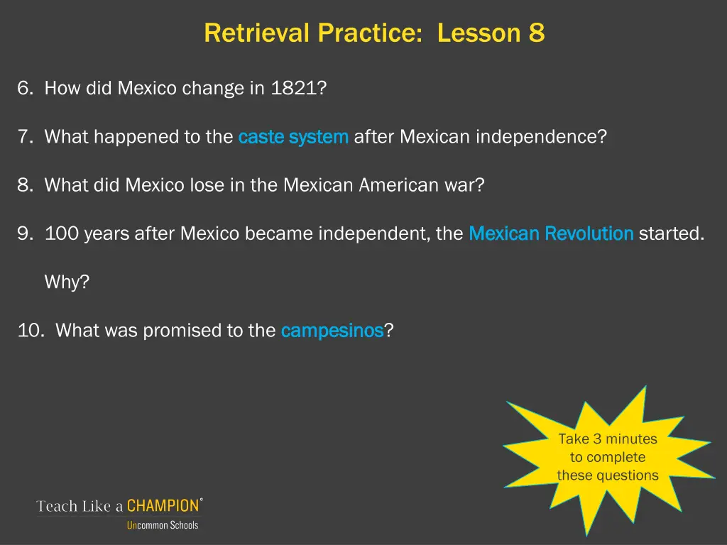 retrieval practice lesson 8 1