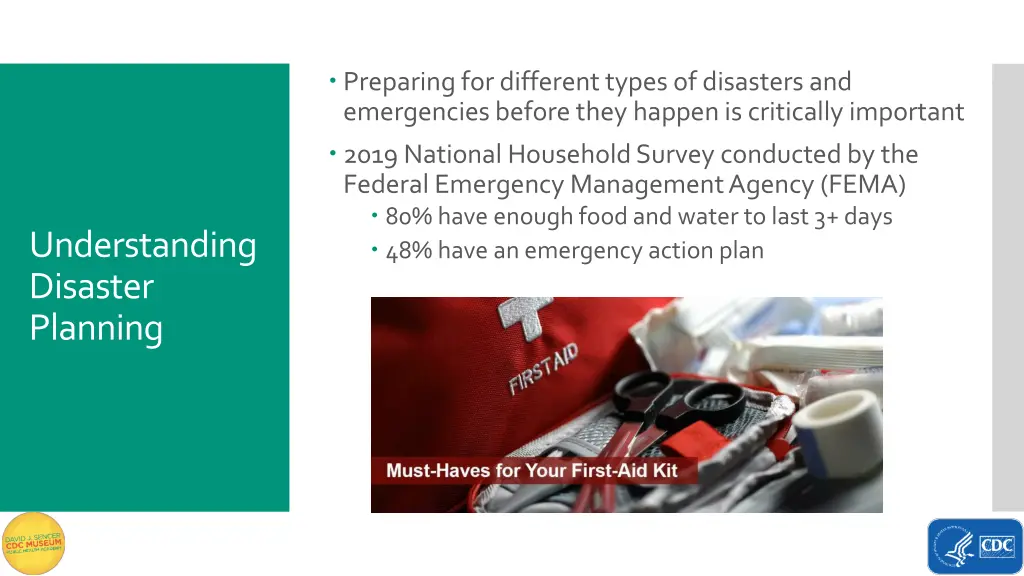 preparing for different types of disasters