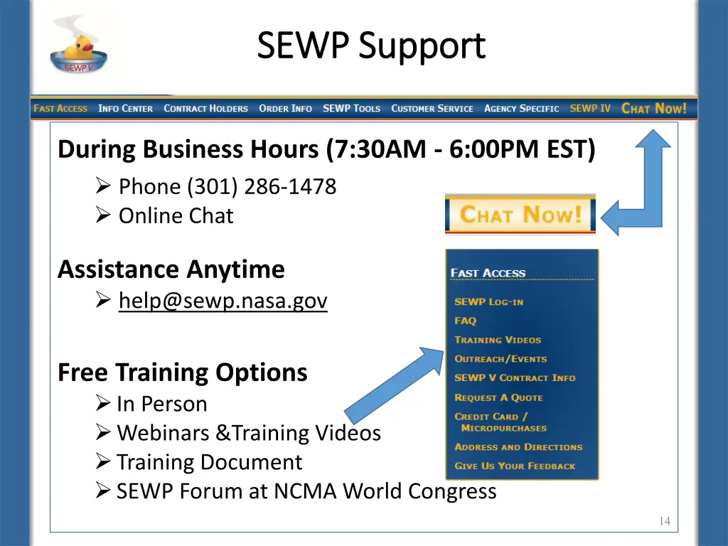 sewp support sewp support