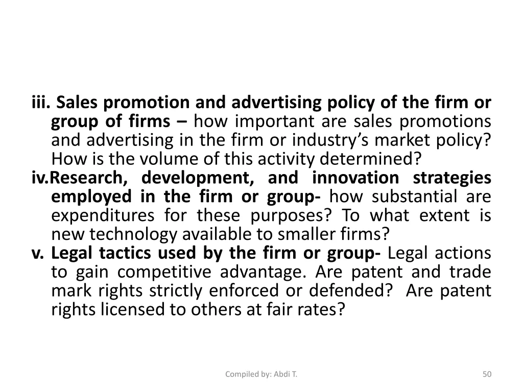 iii sales promotion and advertising policy