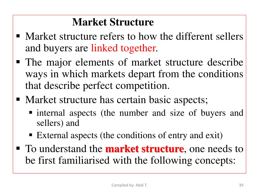 market structure