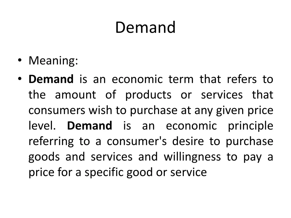 demand