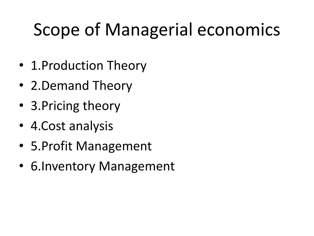 scope of managerial economics 1