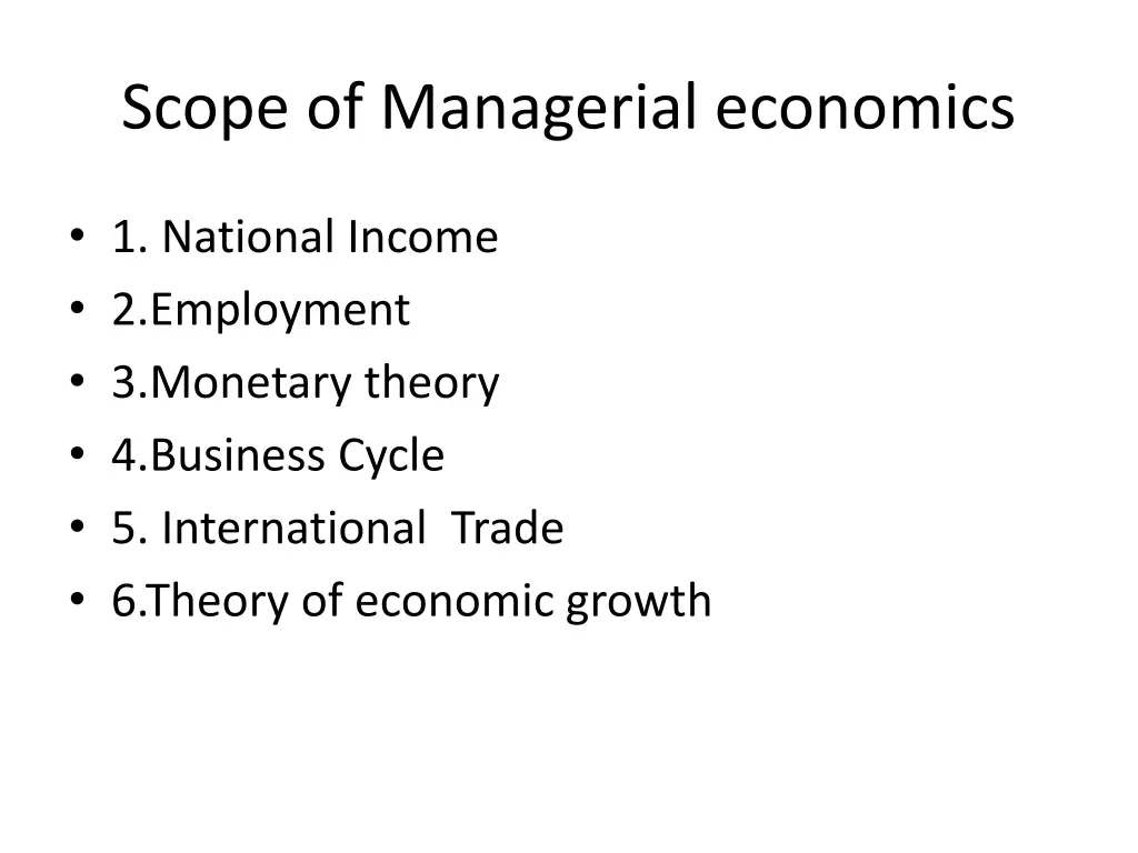 scope of managerial economics