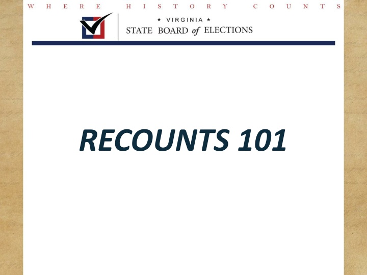 recounts 101