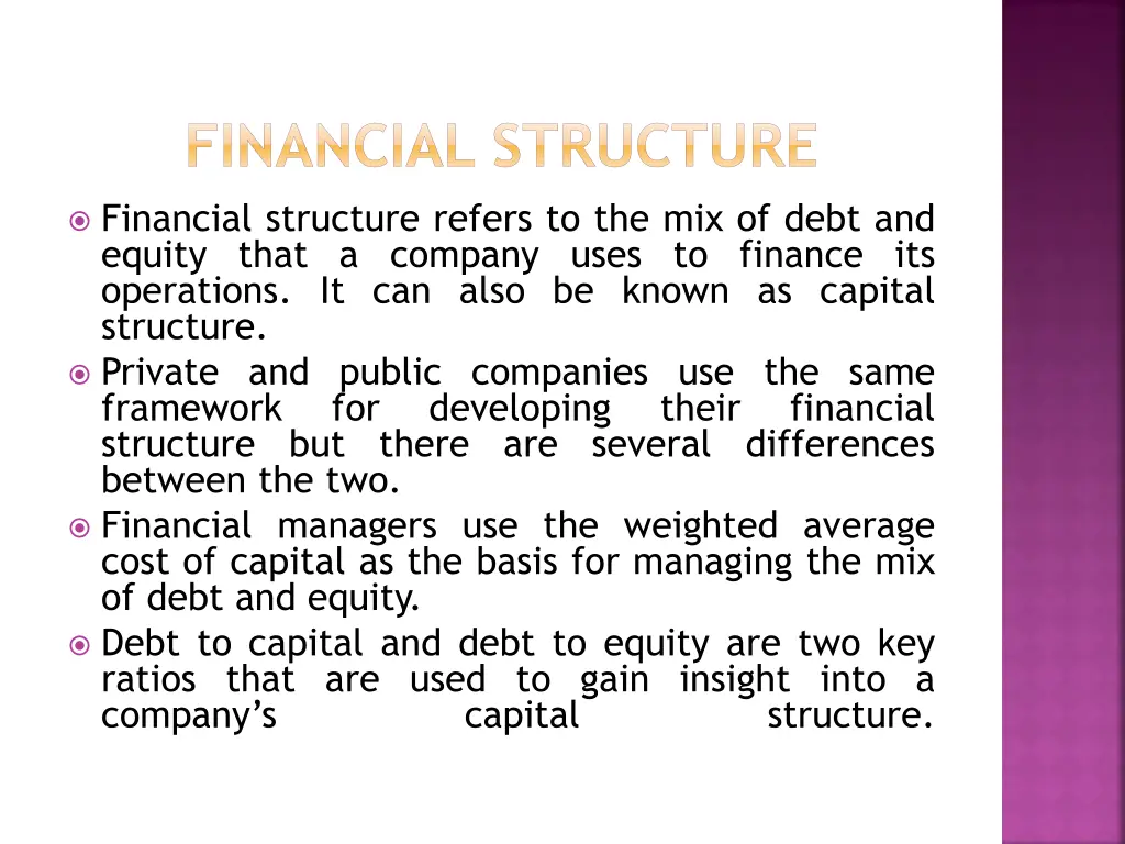 financial structure