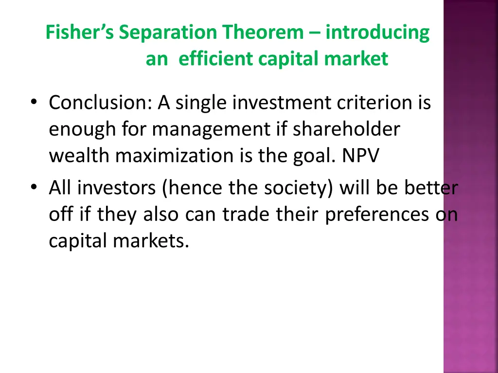 fisher s separation theorem introducing 1