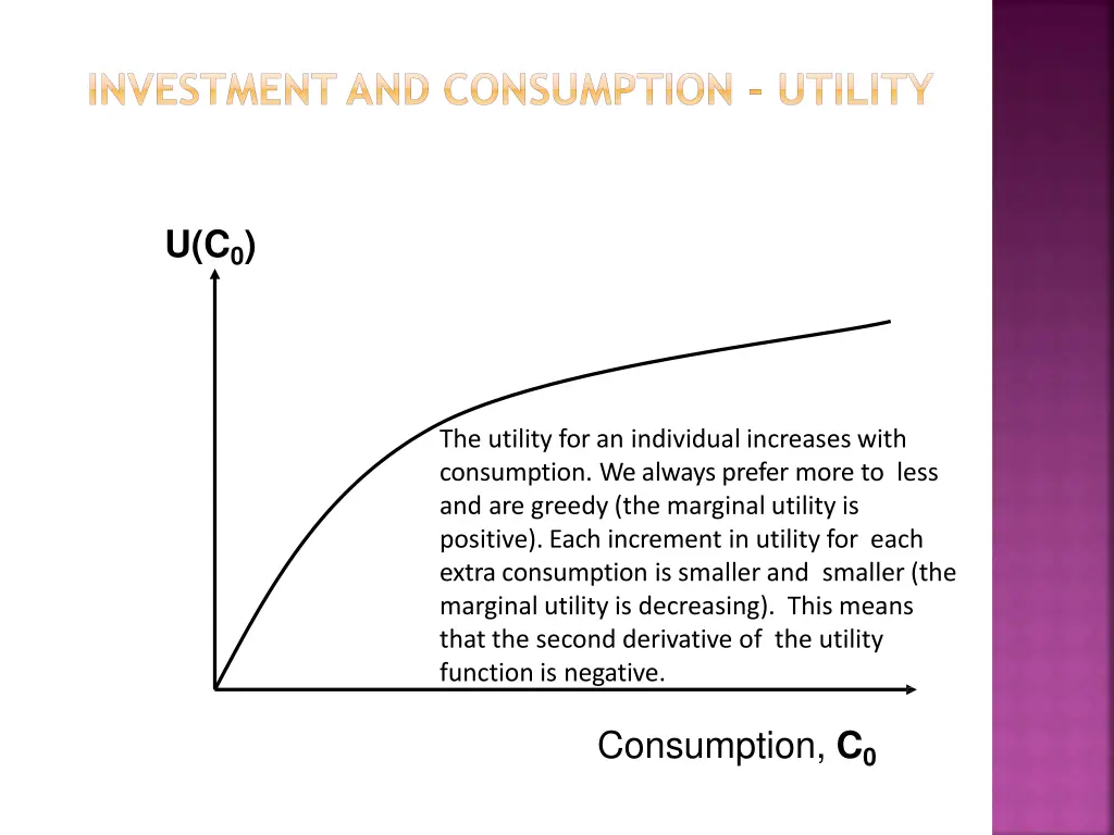 investment and consumption utility