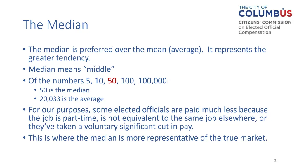 the median