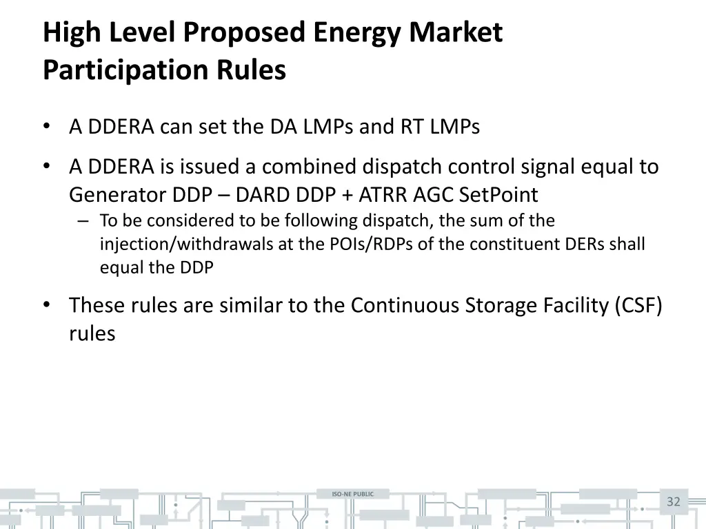 high level proposed energy market participation