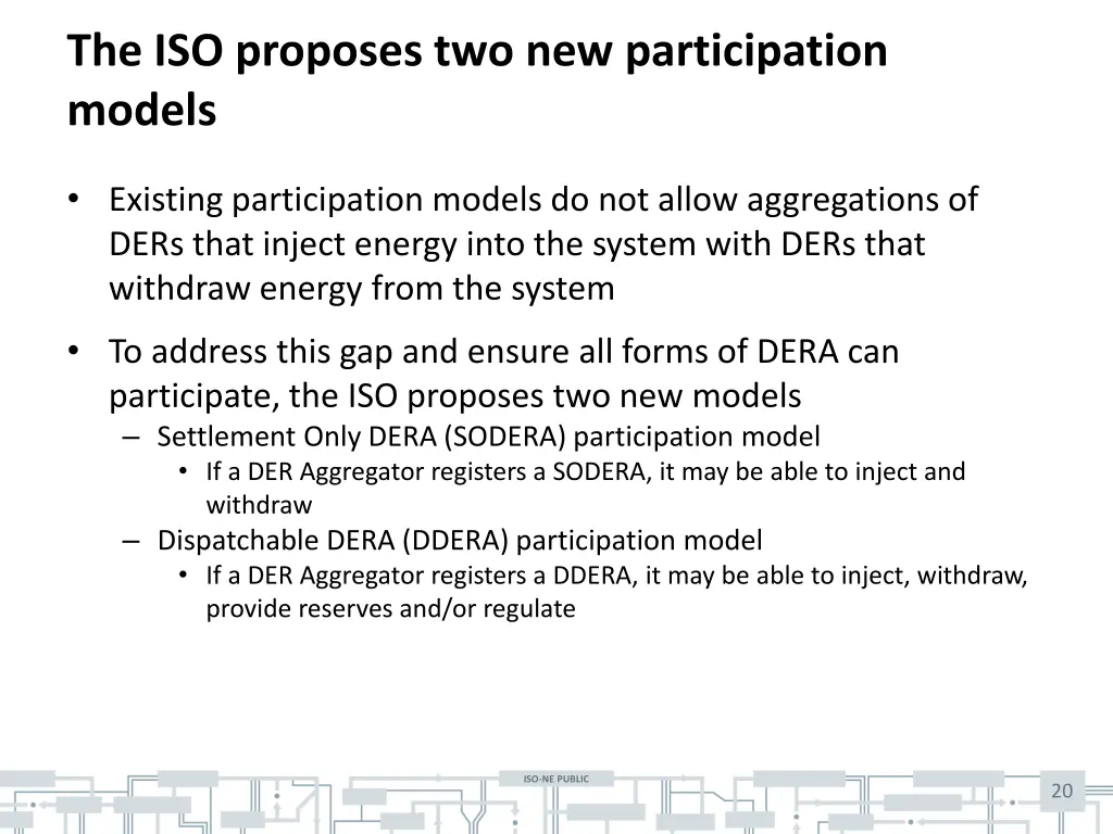 the iso proposes two new participation models