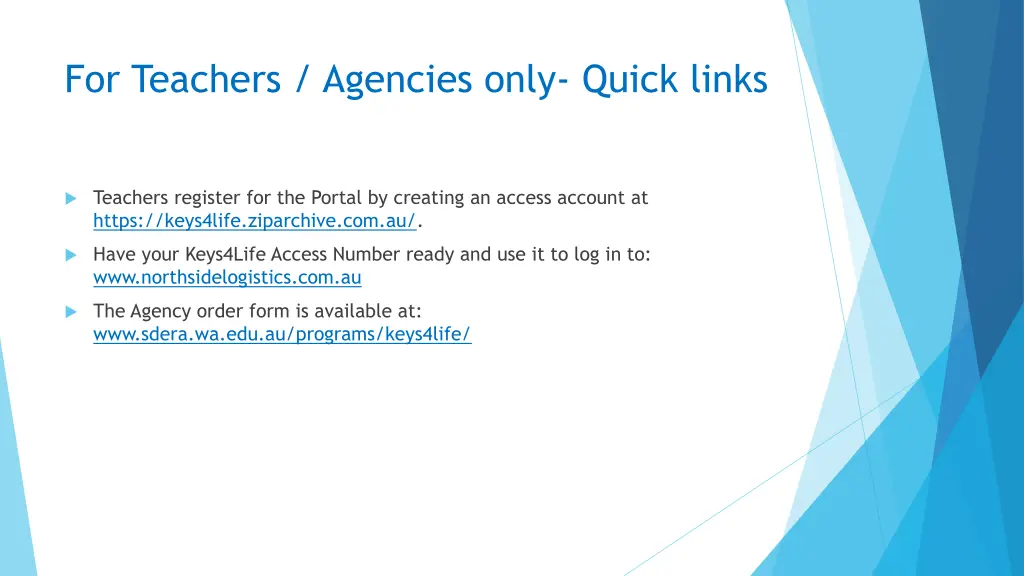 for teachers agencies only quick links