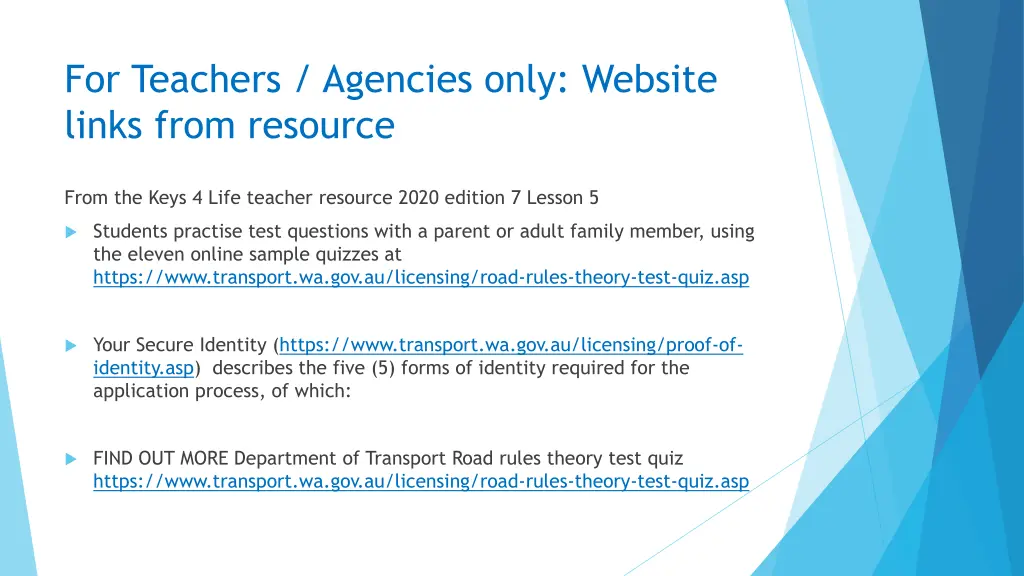 for teachers agencies only website links from