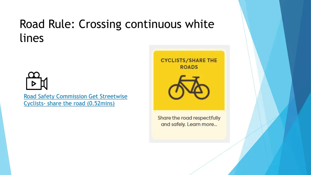 road rule crossing continuous white lines