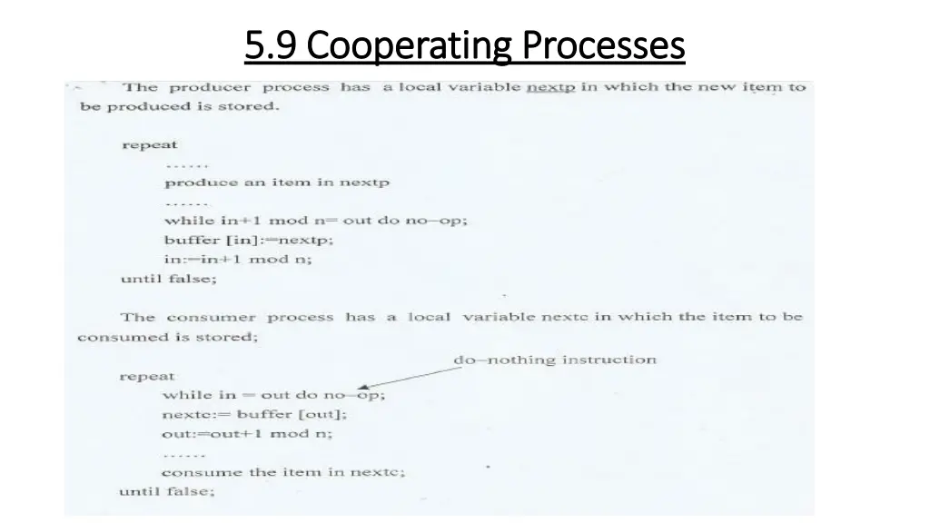 5 9 5 9 cooperating processes cooperating 2