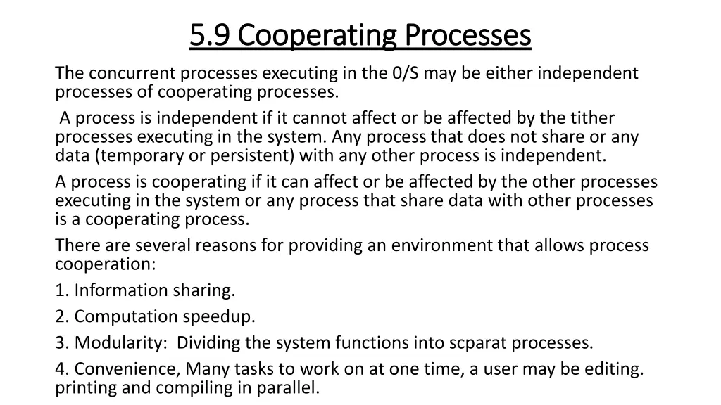 5 9 5 9 cooperating processes cooperating