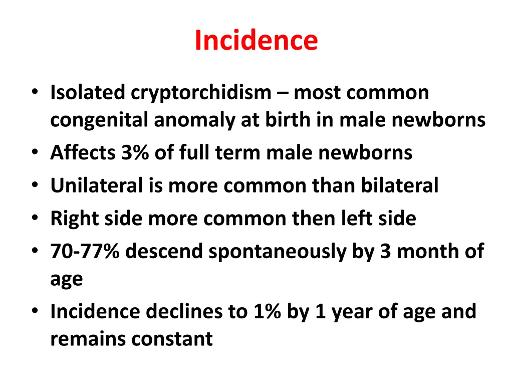 incidence