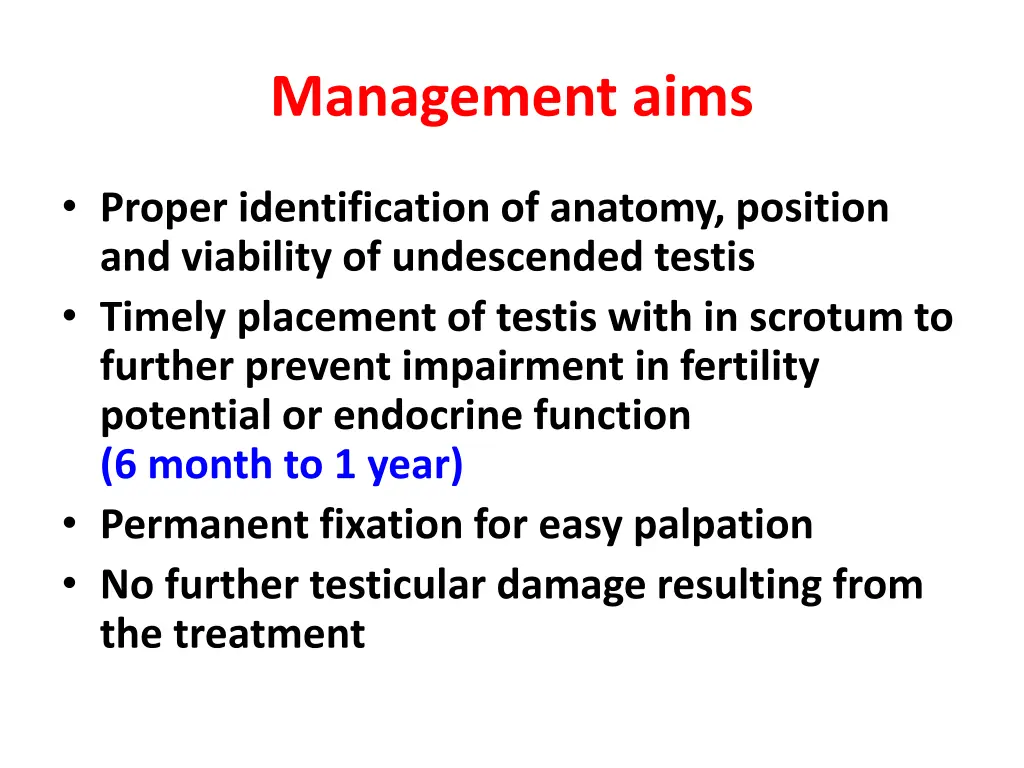 management aims