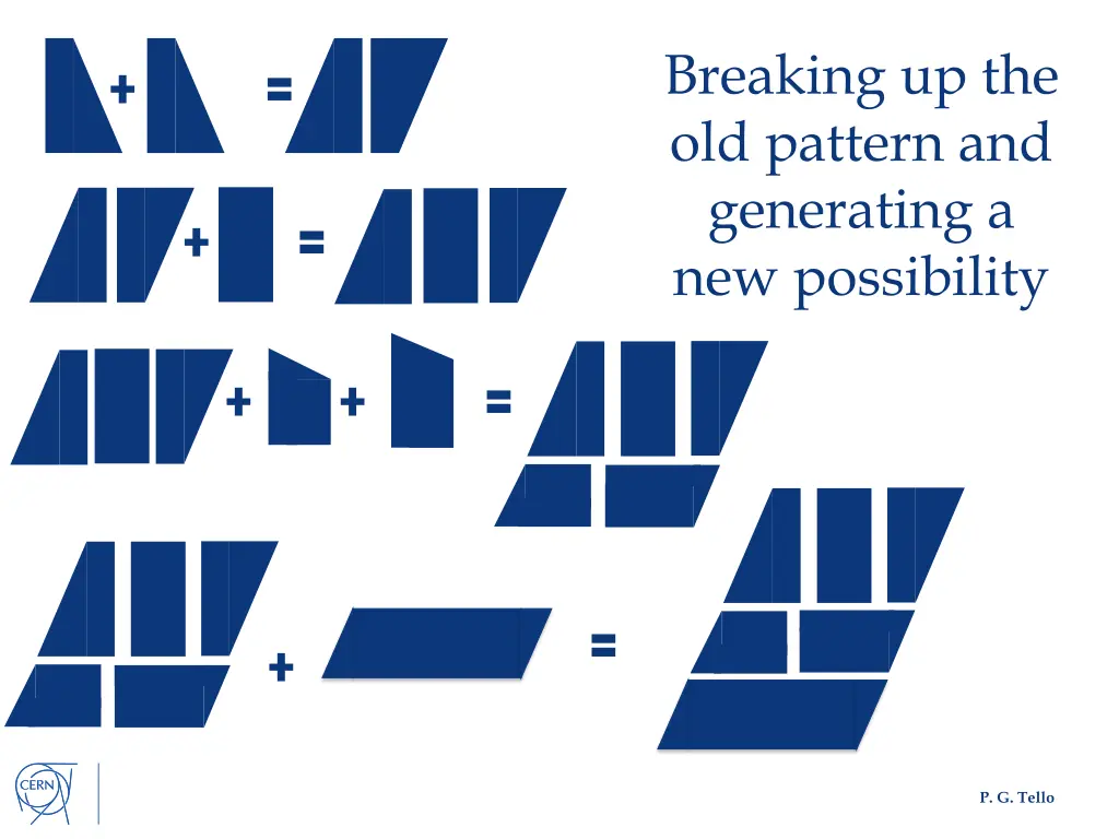 breaking up the old pattern and generating