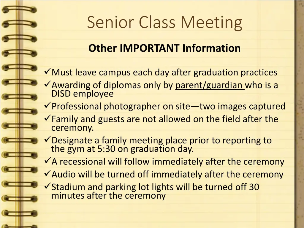 senior class meeting 6