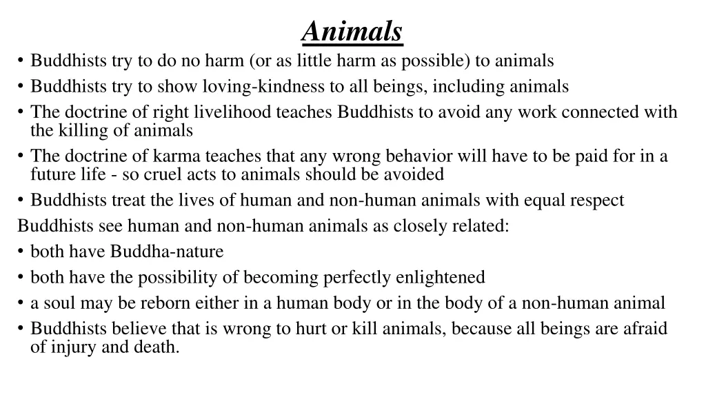 animals